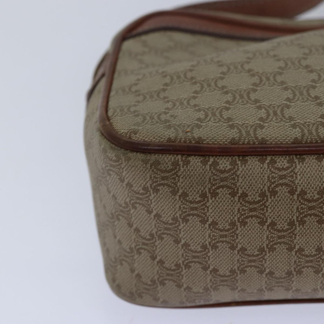 Celine Macadam Canvas Shoulder Bag Beige Auth 80066