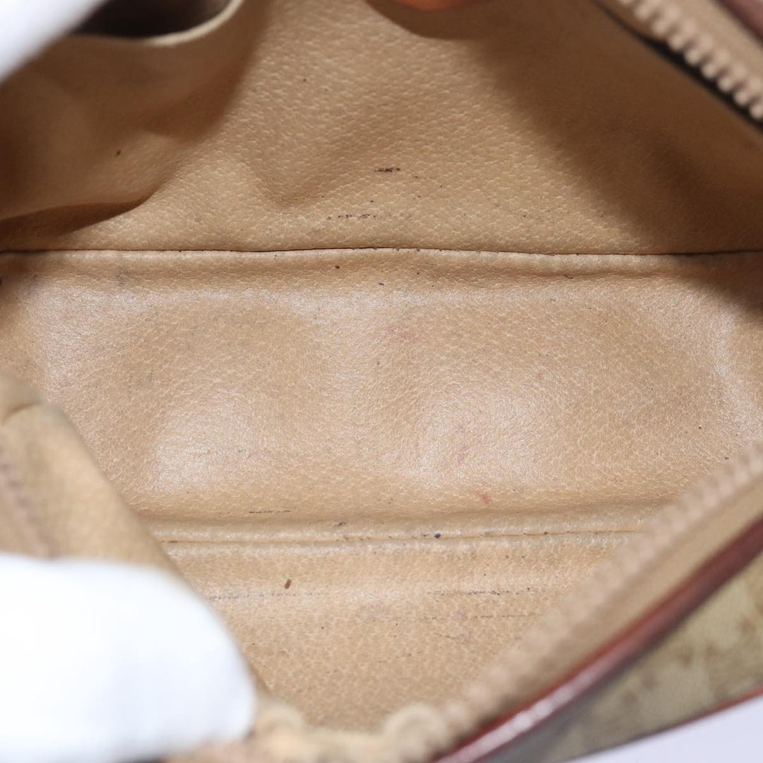 Celine Macadam Canvas Shoulder Bag Beige Auth 80066