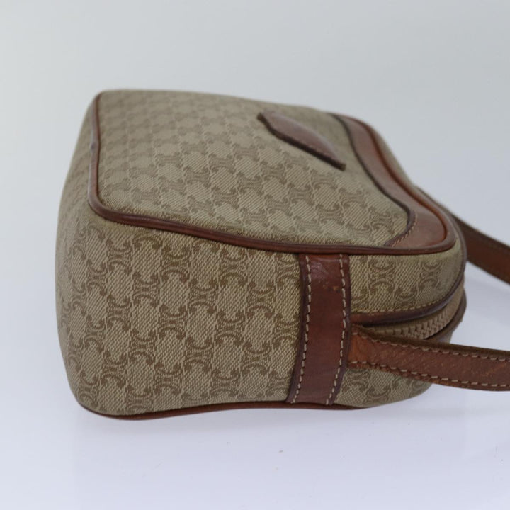Celine Macadam Canvas Shoulder Bag Beige Auth 80066