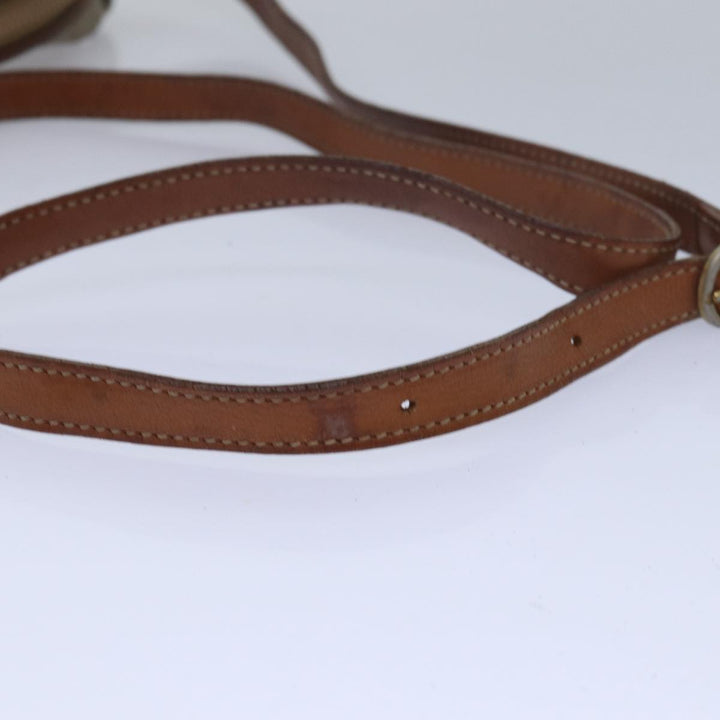 Celine Macadam Canvas Shoulder Bag Beige Auth 80066