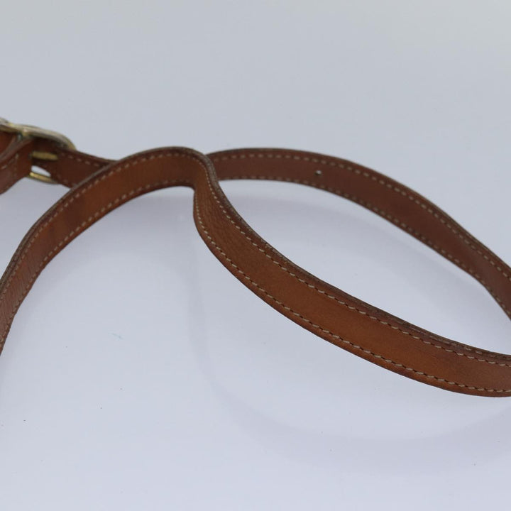 Celine Macadam Canvas Shoulder Bag Beige Auth 80066