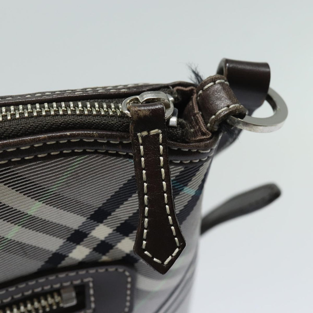 Burberry Blue Label Nova Check Shoulder Bag Gray Auth 80145