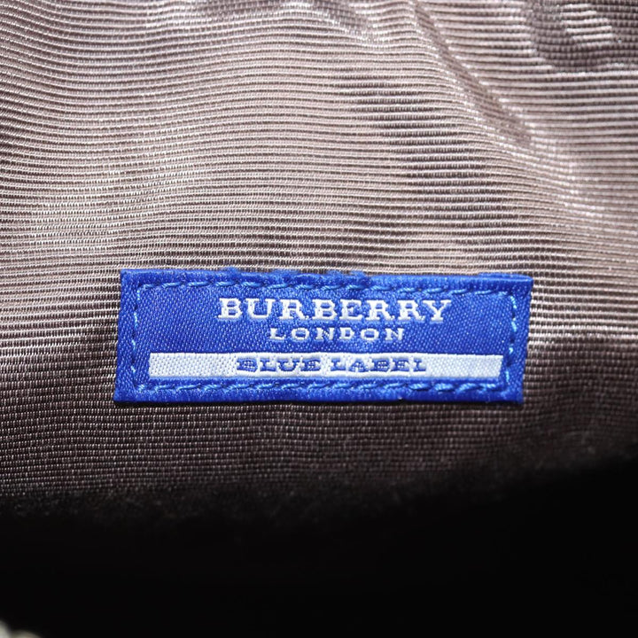 Burberry Blue Label Nova Check Shoulder Bag Gray Auth 80145