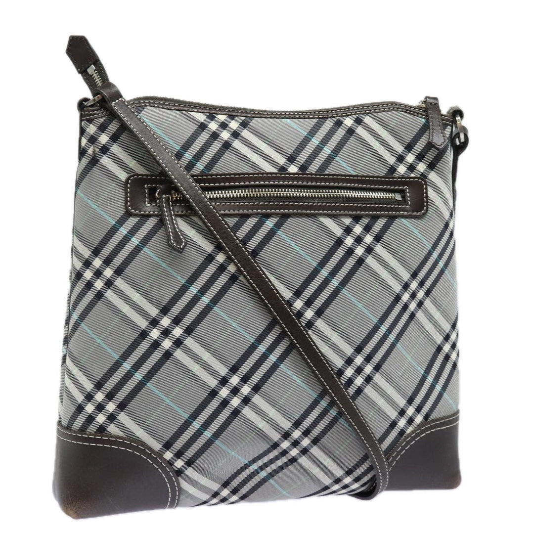 Burberry Blue Label Nova Check Shoulder Bag Gray Auth 80145