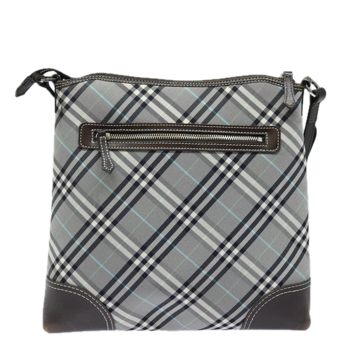 Burberry Blue Label Nova Check Shoulder Bag Gray Auth 80145