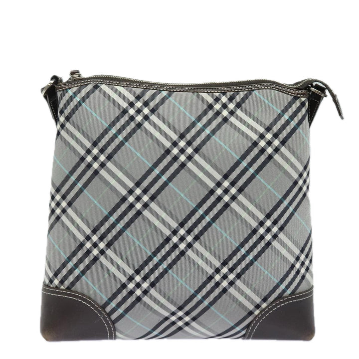 Burberry Blue Label Nova Check Shoulder Bag Gray Auth 80145