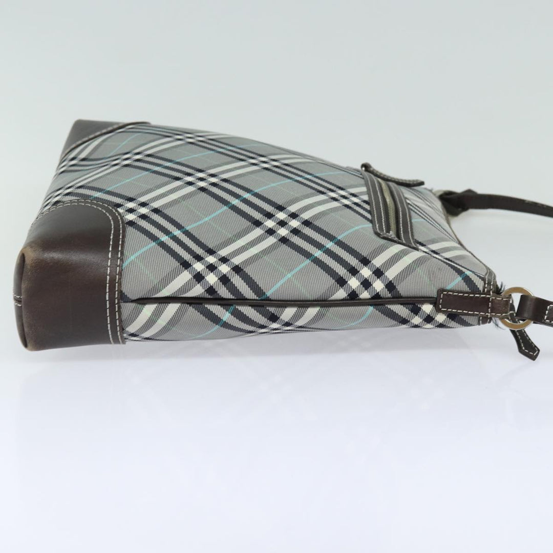 Burberry Blue Label Nova Check Shoulder Bag Gray Auth 80145