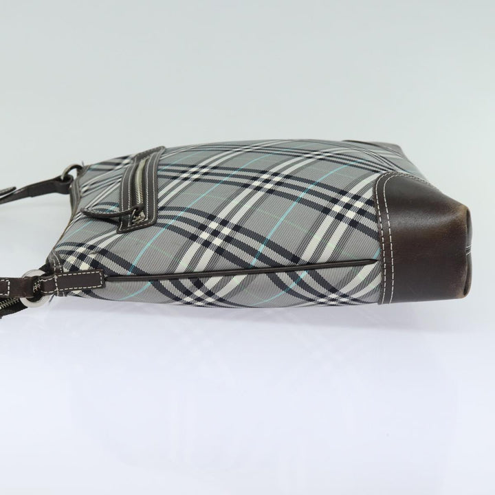 Burberry Blue Label Nova Check Shoulder Bag Gray Auth 80145