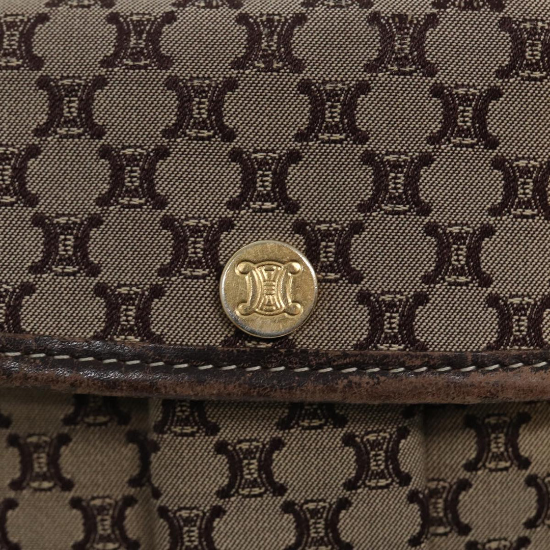 Celine Macadam Canvas Shoulder Bag Brown Auth 80170