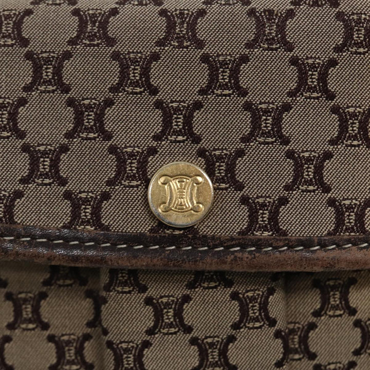 Celine Macadam Canvas Shoulder Bag Brown Auth 80170