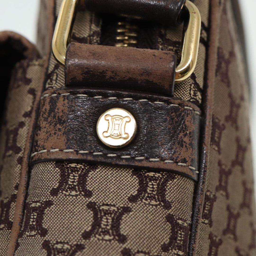 Celine Macadam Canvas Shoulder Bag Brown Auth 80170