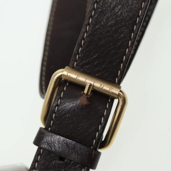 Celine Macadam Canvas Shoulder Bag Brown Auth 80170