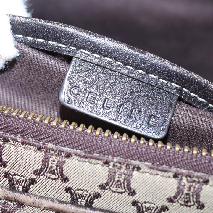 Celine Macadam Canvas Shoulder Bag Brown Auth 80170