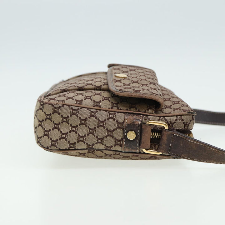 Celine Macadam Canvas Shoulder Bag Brown Auth 80170