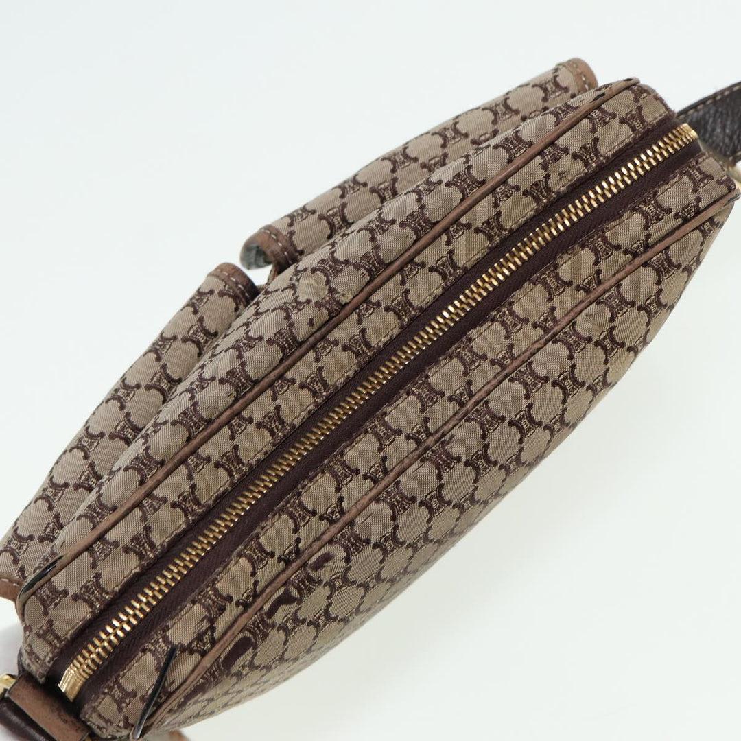 Celine Macadam Canvas Shoulder Bag Brown Auth 80170