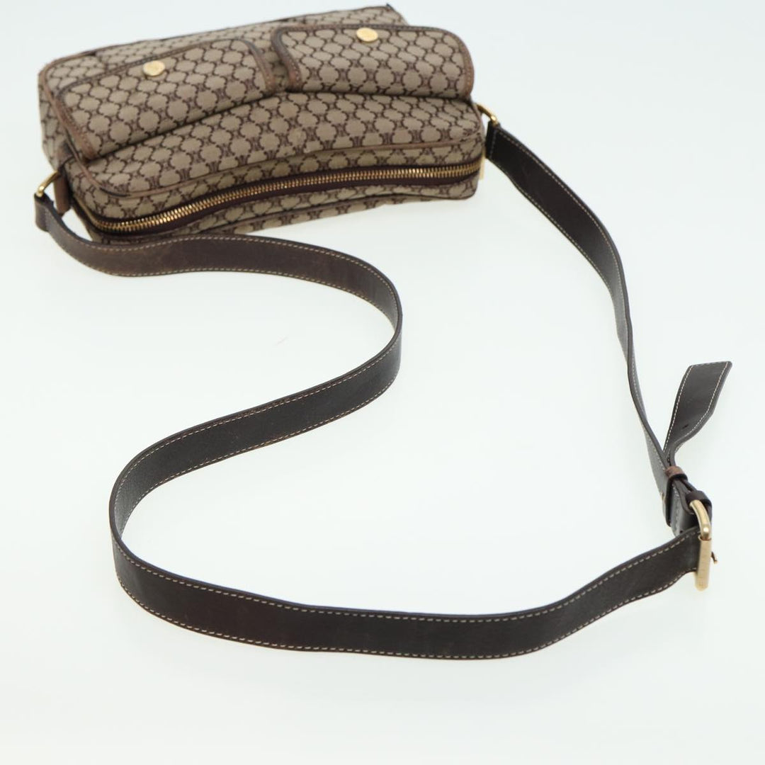 Celine Macadam Canvas Shoulder Bag Brown Auth 80170