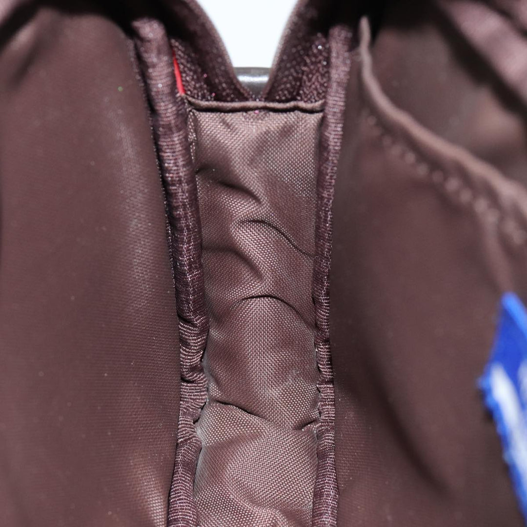 Burberry Nova Check Blue Label Hand Bag Nylon Red Auth 80234