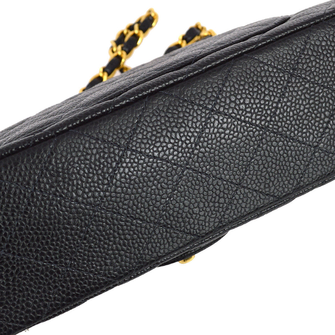 Top Quality Chanel 2000-2002 Black Caviar Small Classic Double Flap Bag