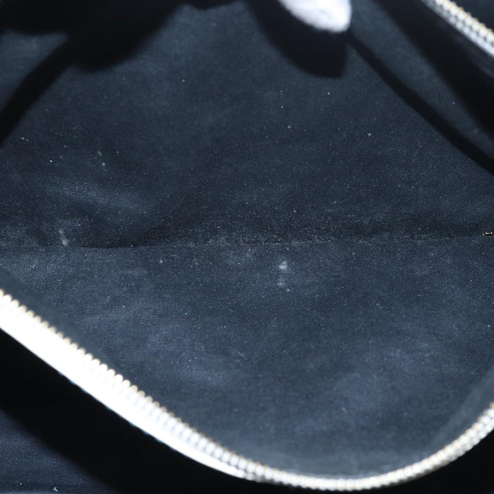 Celine C Macadam Canvas Hand Bag Suede Light Blue White Auth 80260