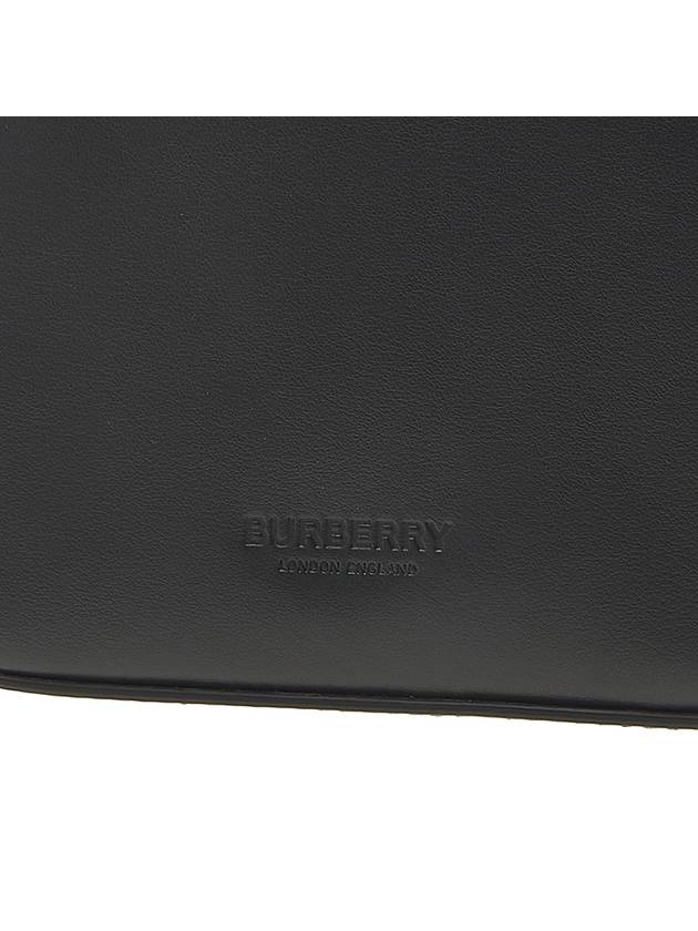 Burberry Olympia Embossed Logo Mini Leather Cross Bag Black