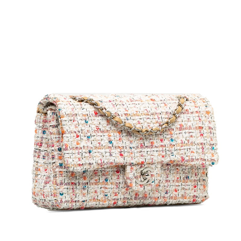 Top Quality Chanel Coco  Chain Shoulder Bag White Multicolor Tweed  Chanel