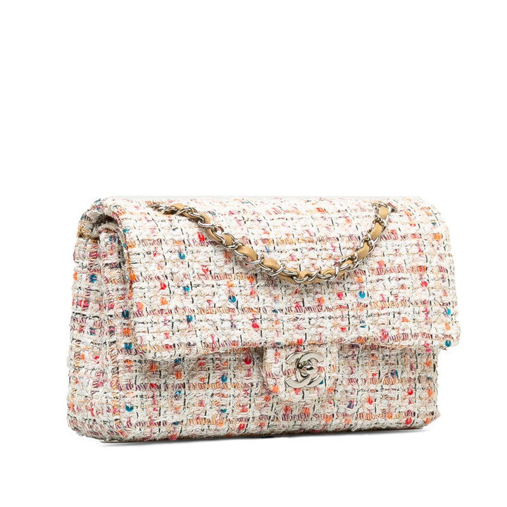Top Quality Chanel Coco  Chain Shoulder Bag White Multicolor Tweed  Chanel