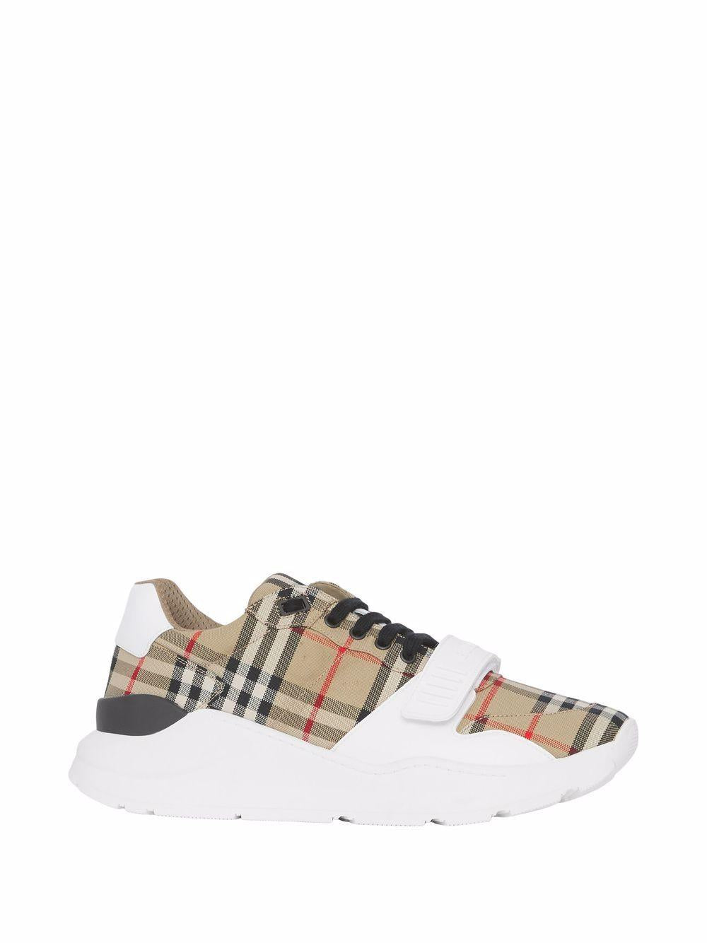 LEATHER AND FABRIC LOW-TOP SNEAKERS