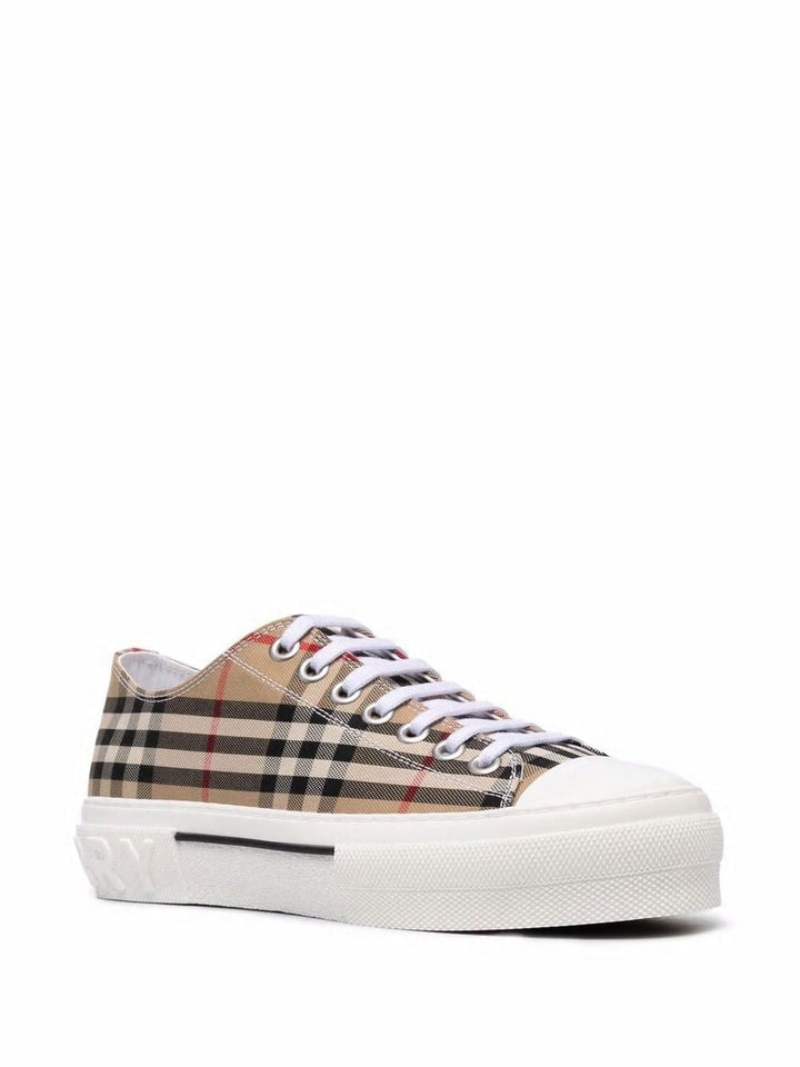 CHECKED MOTIF CANVAS SNEAKERS