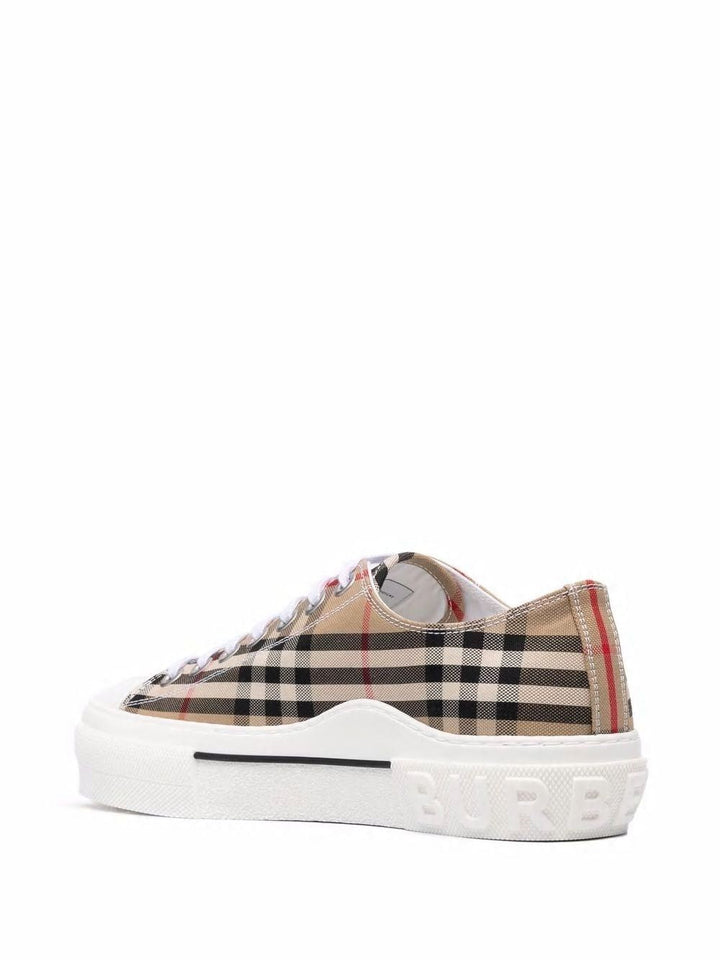 CHECKED MOTIF CANVAS SNEAKERS