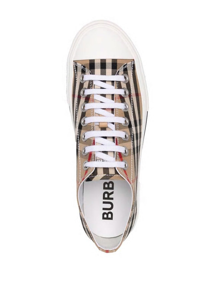 CHECKED MOTIF CANVAS SNEAKERS