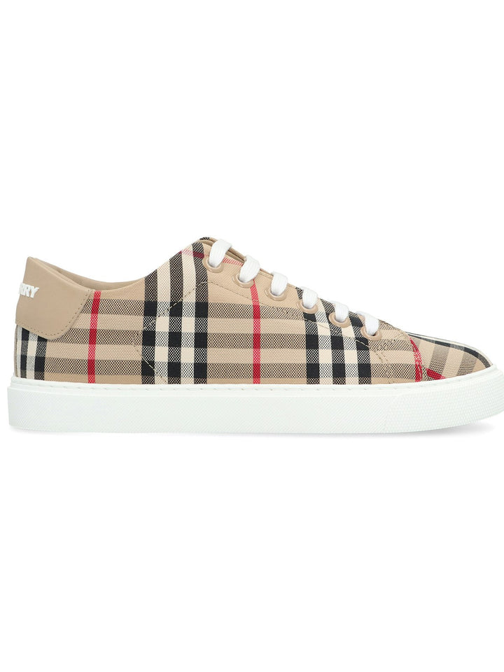 CHECKED MOTIF SNEAKERS