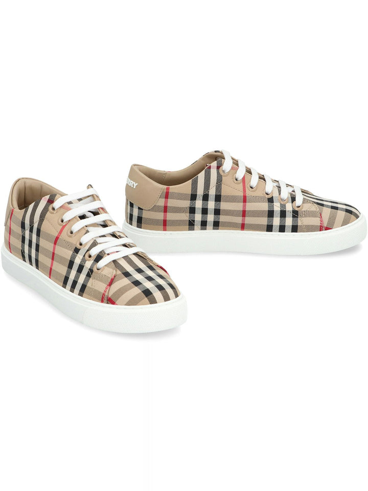 CHECKED MOTIF SNEAKERS