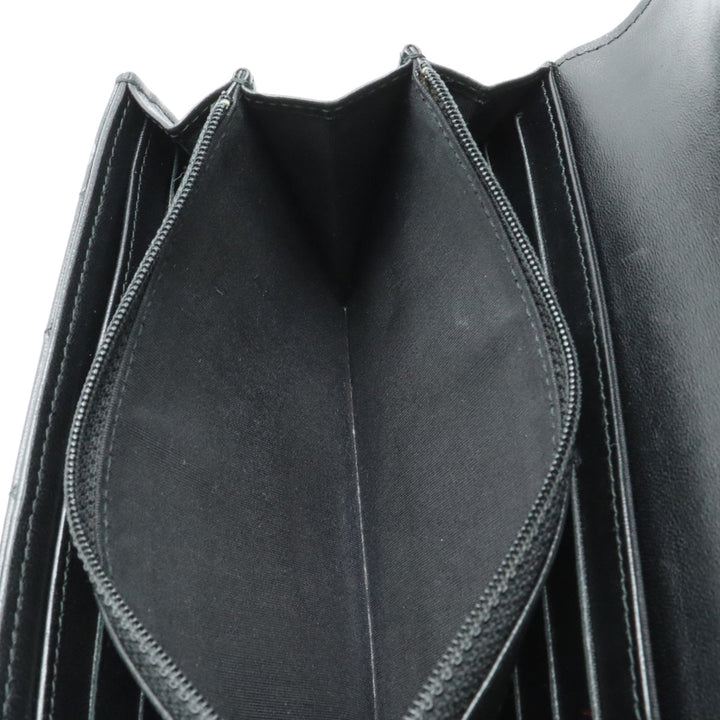 Top Quality Chanel Top Quality Chanel BOY Top Quality Chanel MATRASSES COCOMARK 2 Foldable Wallet 2 Foldable Wallet Leather Black Black Silver Gold  A80286