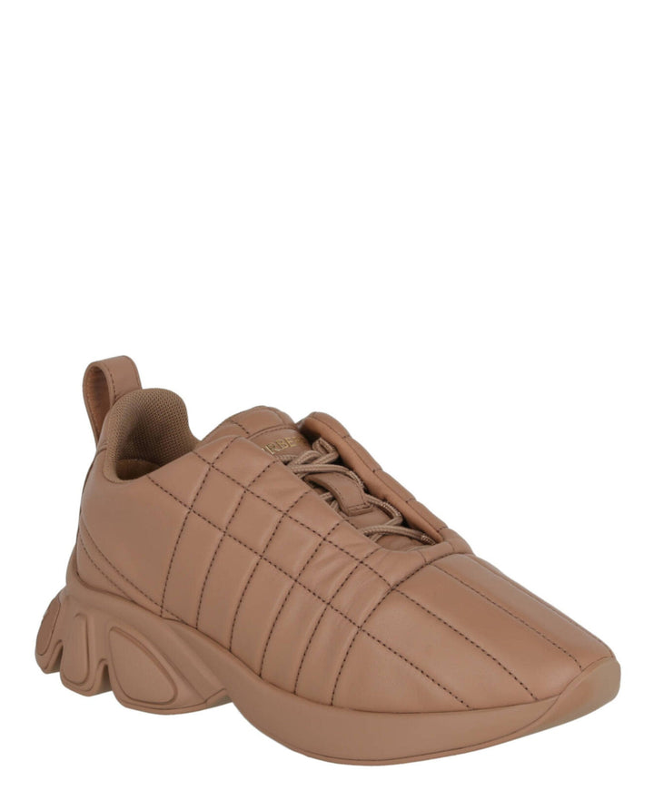 Burberry Womens Quilted Leather Sneakers