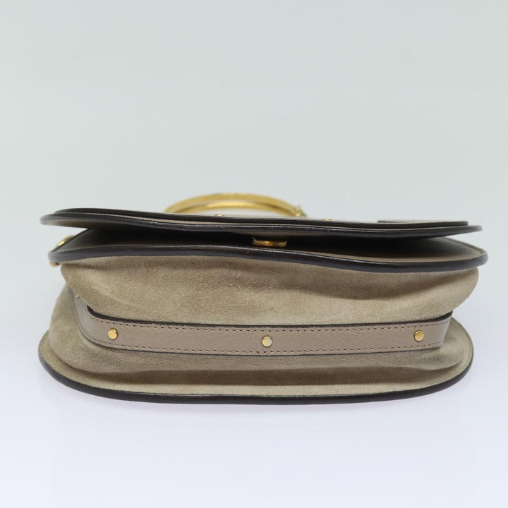 Chloe Nile Hand Bag Leather 2way Beige 80607