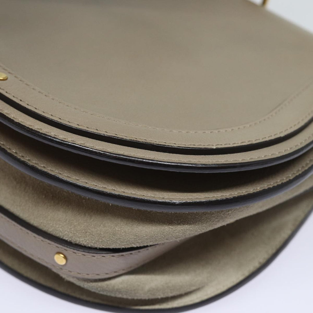 Chloe Nile Hand Bag Leather 2way Beige 80607