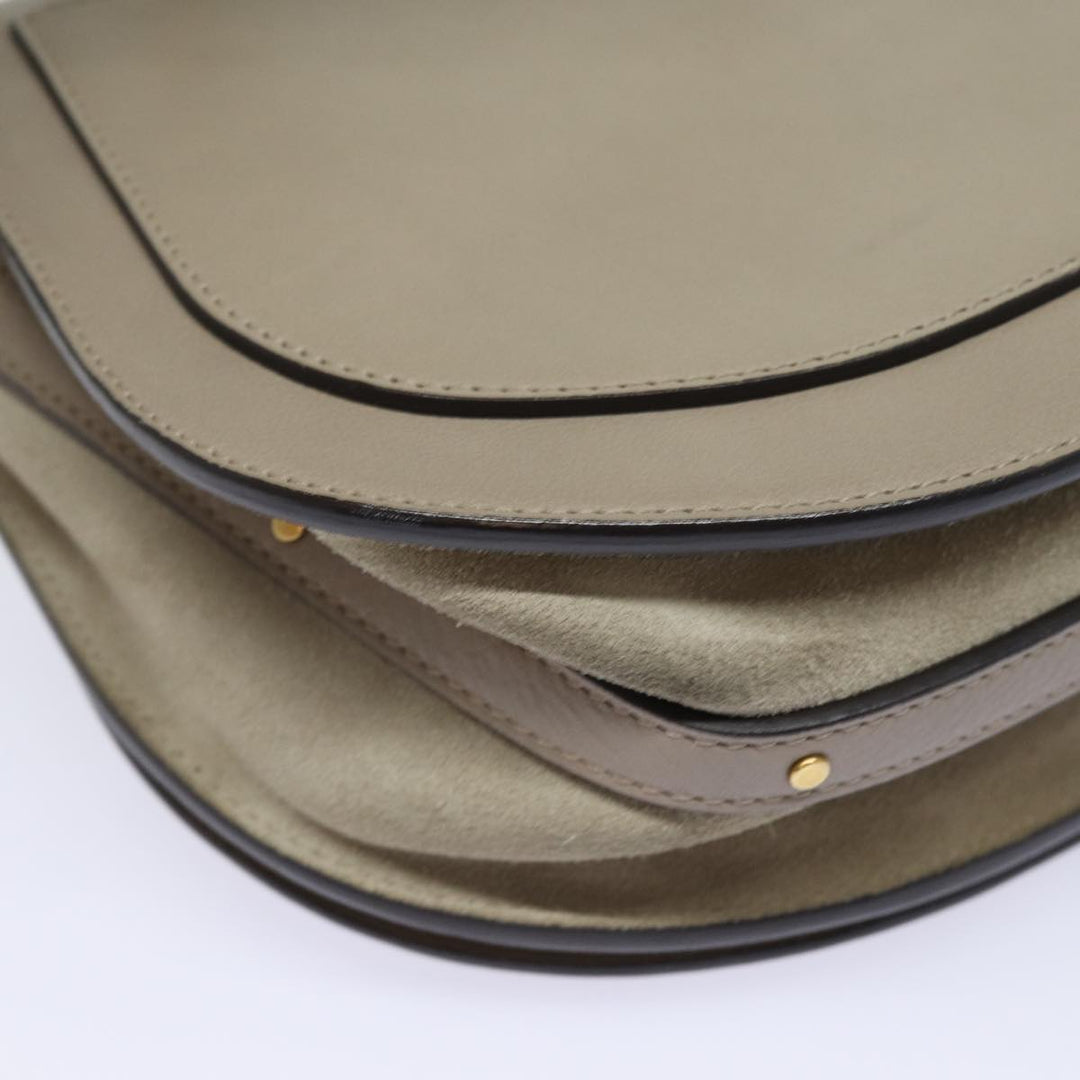 Chloe Nile Hand Bag Leather 2way Beige 80607