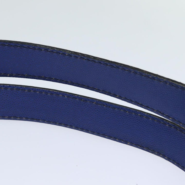 Celine Shoulder Bag Leather Blue Auth 80611