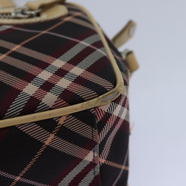 Burberry Nova Check Blue Label Shoulder Bag Nylon Red Auth 80617