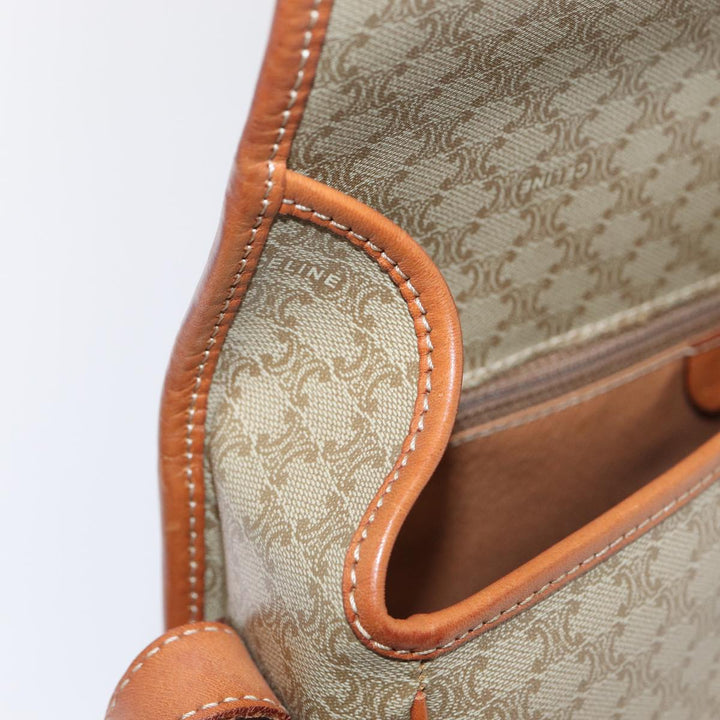 Celine Macadam Canvas Shoulder Bag Beige Auth 80813
