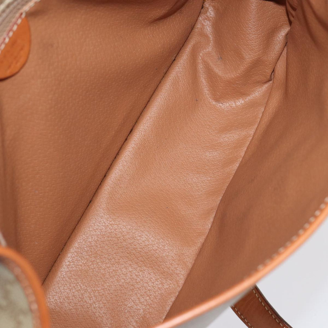 Celine Macadam Canvas Shoulder Bag Beige Auth 80813
