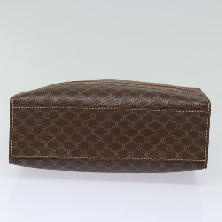 Celine Macadam Canvas Hand Bag PVC Leather Brown Auth 80816