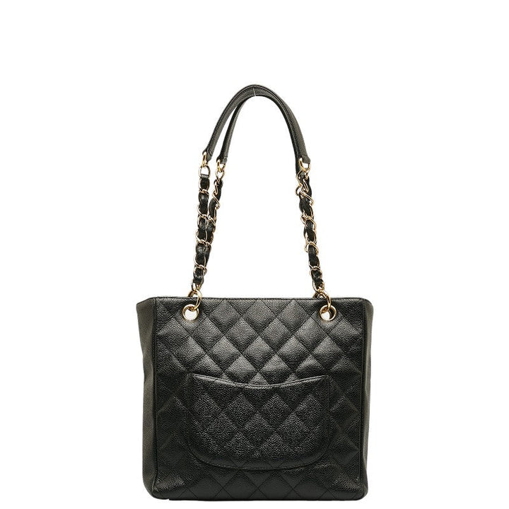 Top Quality Chanel Mattress PT Tott Cocomark Chain Shoulder Bag Black Gold  Caviar S  CHANEL