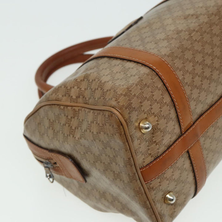Celine Macadam Canvas Mini Boston Bag Beige  80875