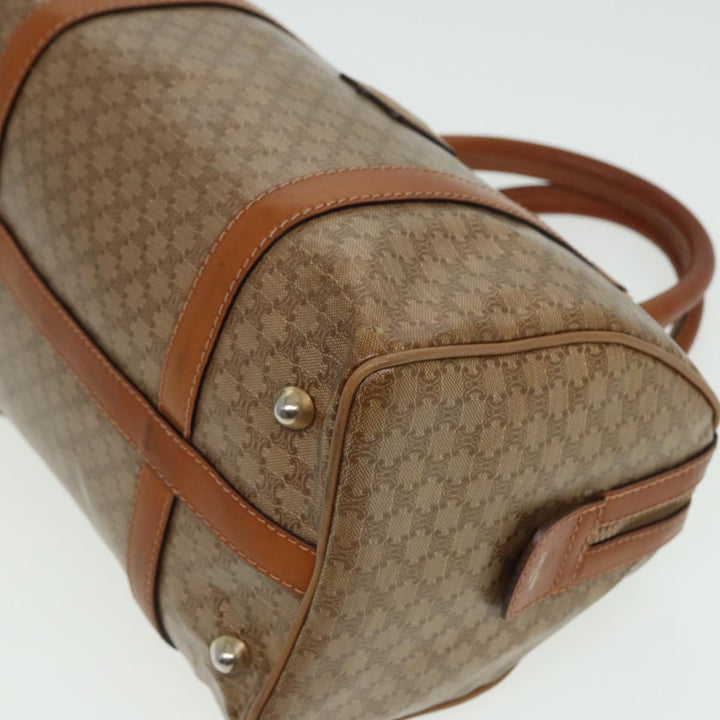 Celine Macadam Canvas Mini Boston Bag Beige  80875