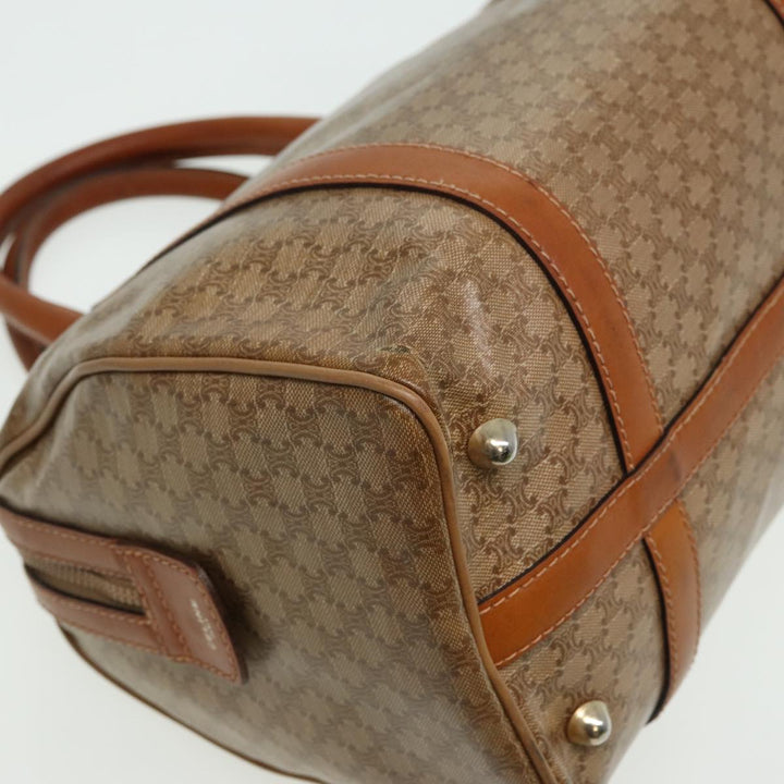 Celine Macadam Canvas Mini Boston Bag Beige  80875