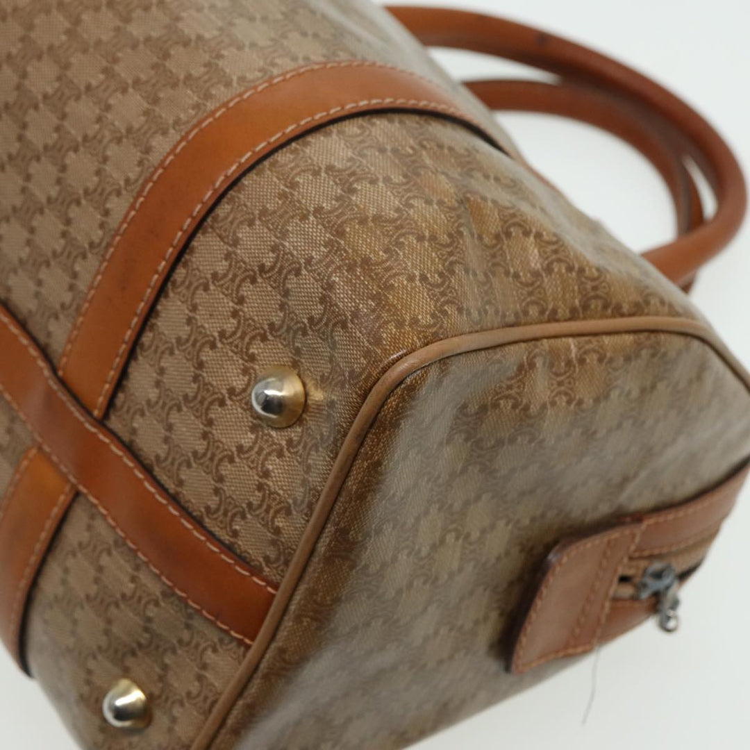 Celine Macadam Canvas Mini Boston Bag Beige  80875