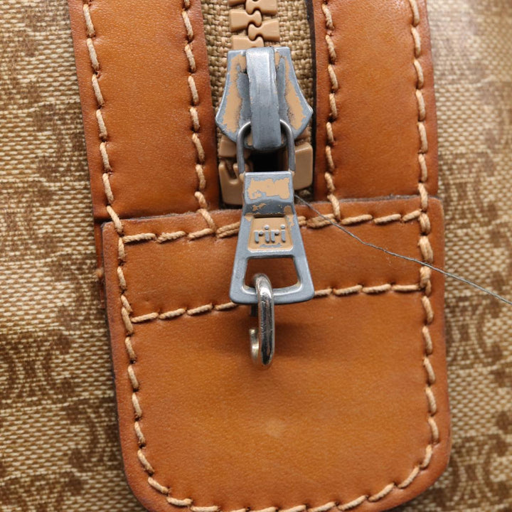 Celine Macadam Canvas Mini Boston Bag Beige  80875
