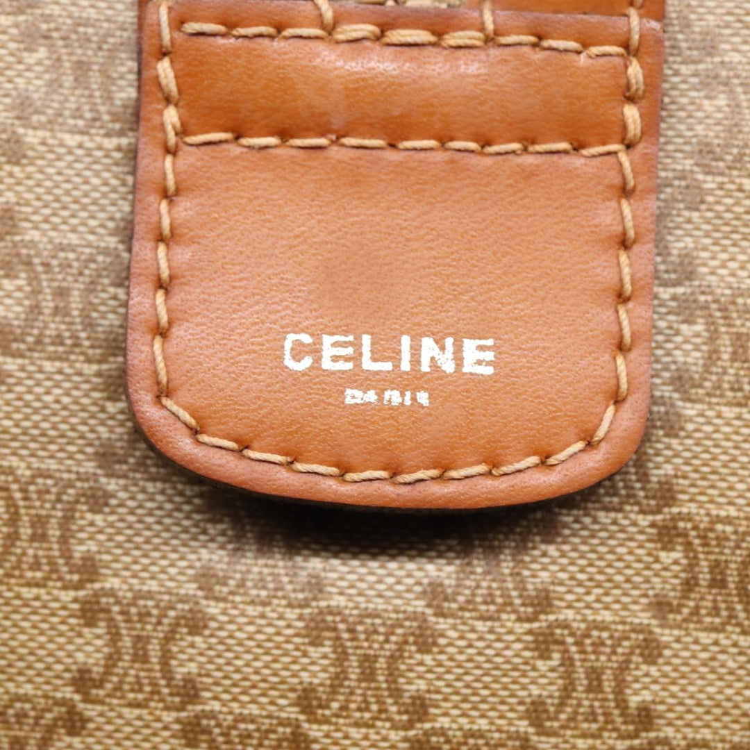 Celine Macadam Canvas Mini Boston Bag Beige  80875