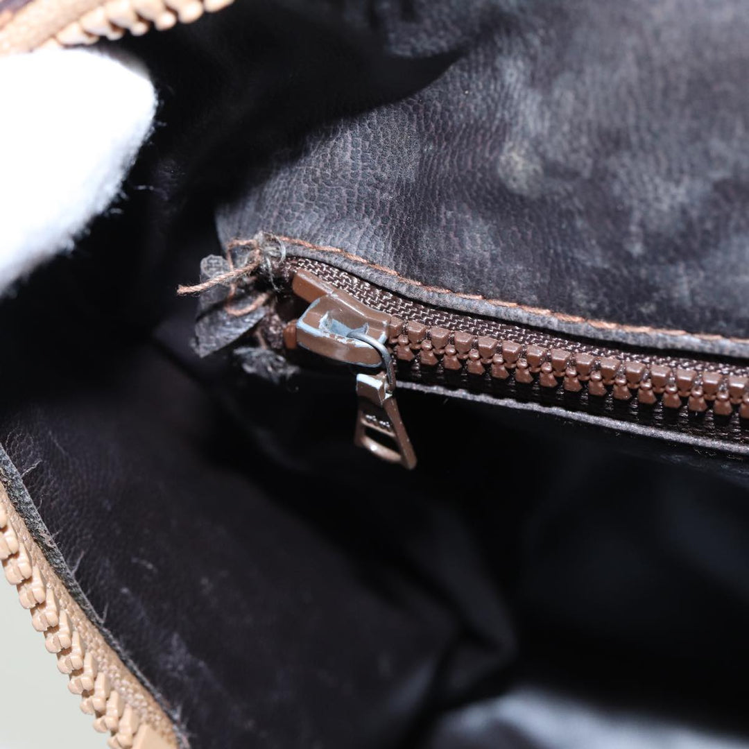 Celine Macadam Canvas Mini Boston Bag Beige  80875